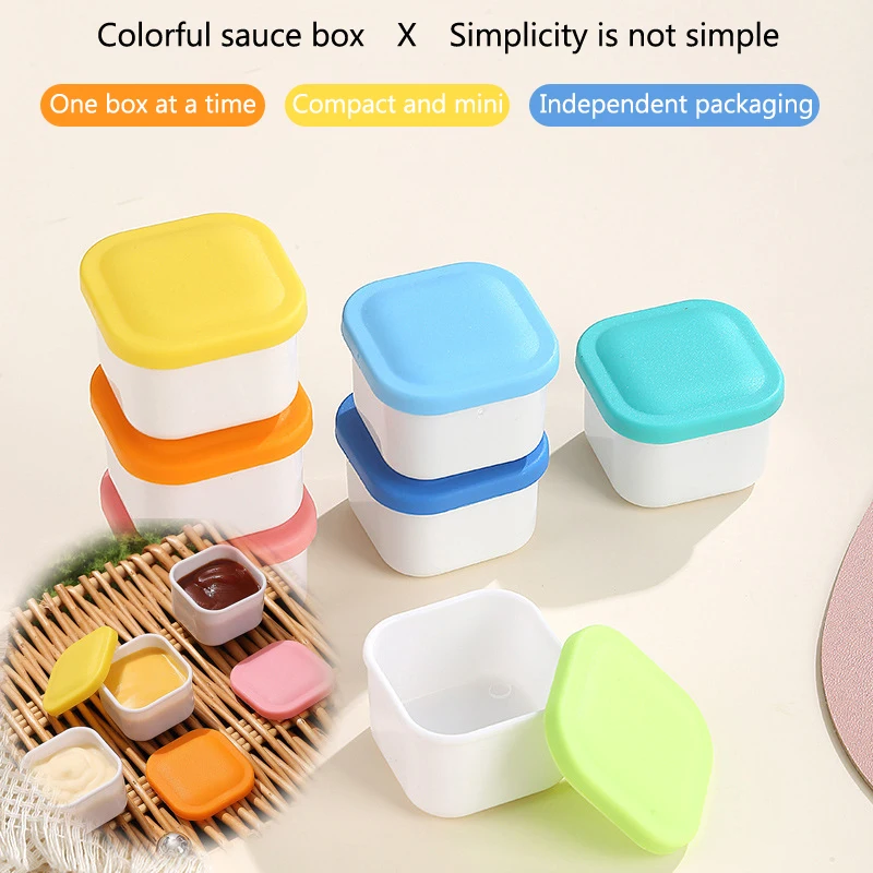 

1Pcs Mini Plastic Sauce Bottle Seasoning Box Salad Dressing Containers For Outdoor Barbecue Bento Lunch Box Accessories