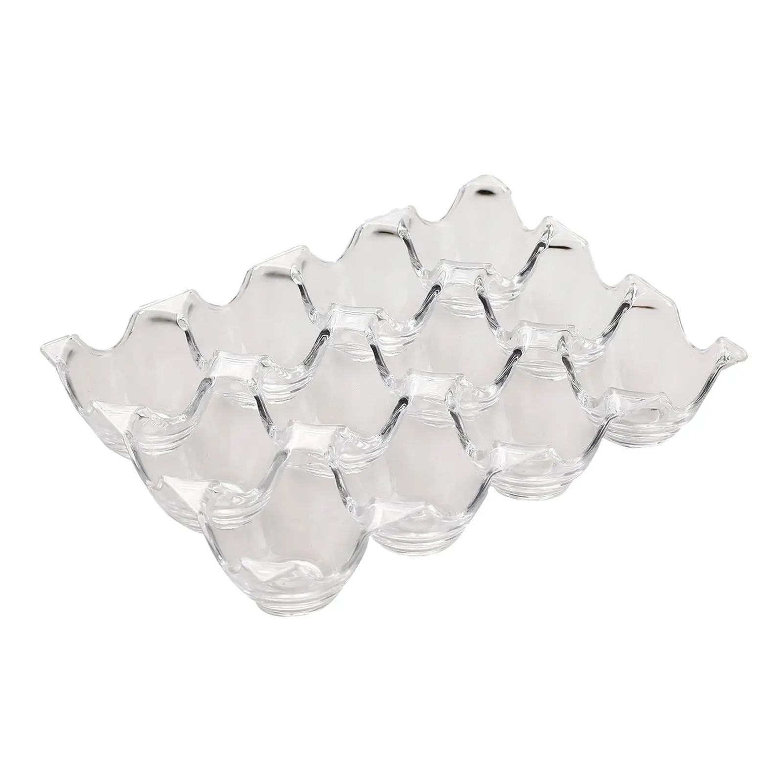 Egg Tray Stackable Transparent Egg Holder 12 Grid Egg Cartons Egg Storage Container for Refrigerator Pantry Drawer Cabinet Shelf