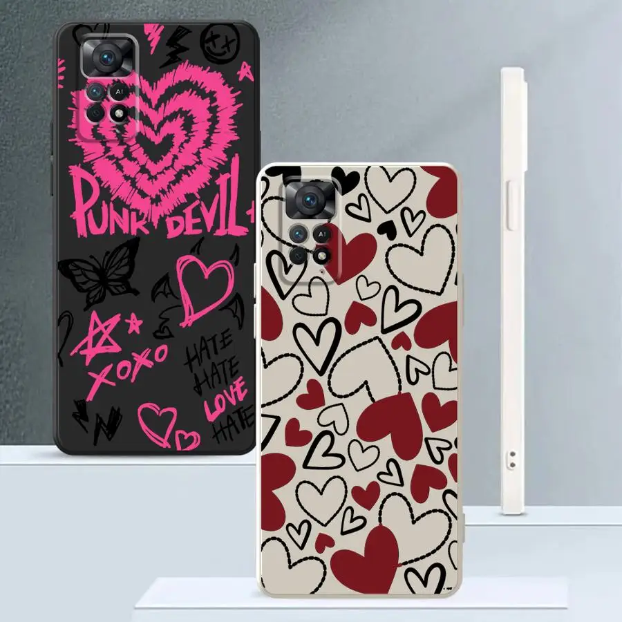 Loving Heart Case for Xiaomi Redmi Note 10 11 Pro 11s 10 13 12 ProPlus 14 Pro Plus 10Lite 12s Soft Cover