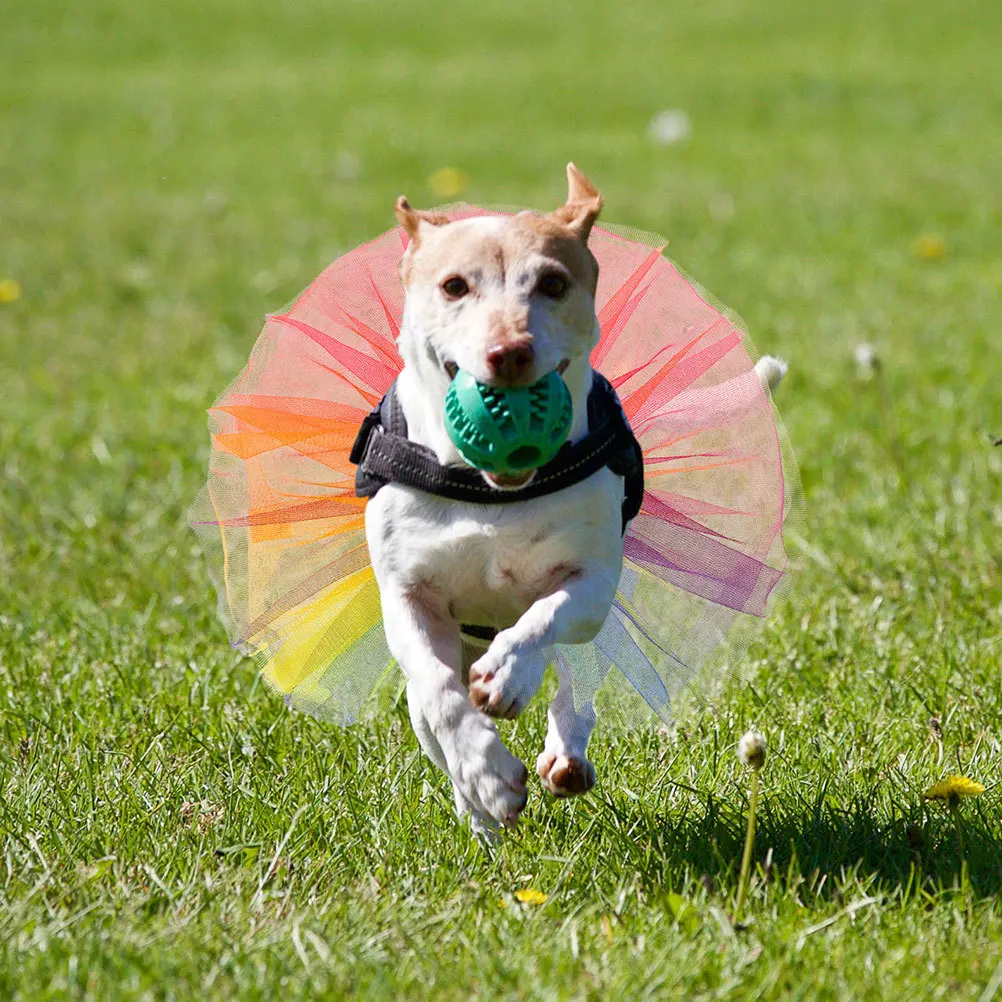 

2Pcs Pet Holiday Tutu Skirt Shimmering Dog Dress Tie-on Skirt Adjustable Strap Birthday Party Clothes for Small Dogs