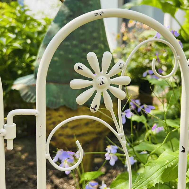 Ogrodowa balkon amerykański kraj żelazo Retro sztuka mały płot roślina wspinaczka rama