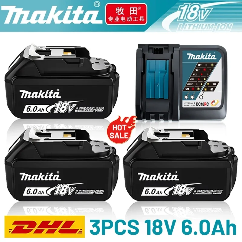 

Japanese Makita 18V 6.0Ah rechargeable battery, suitable for Makita BL1840 BL1830 BL1830B BL1830B BL1850B electric tool battery