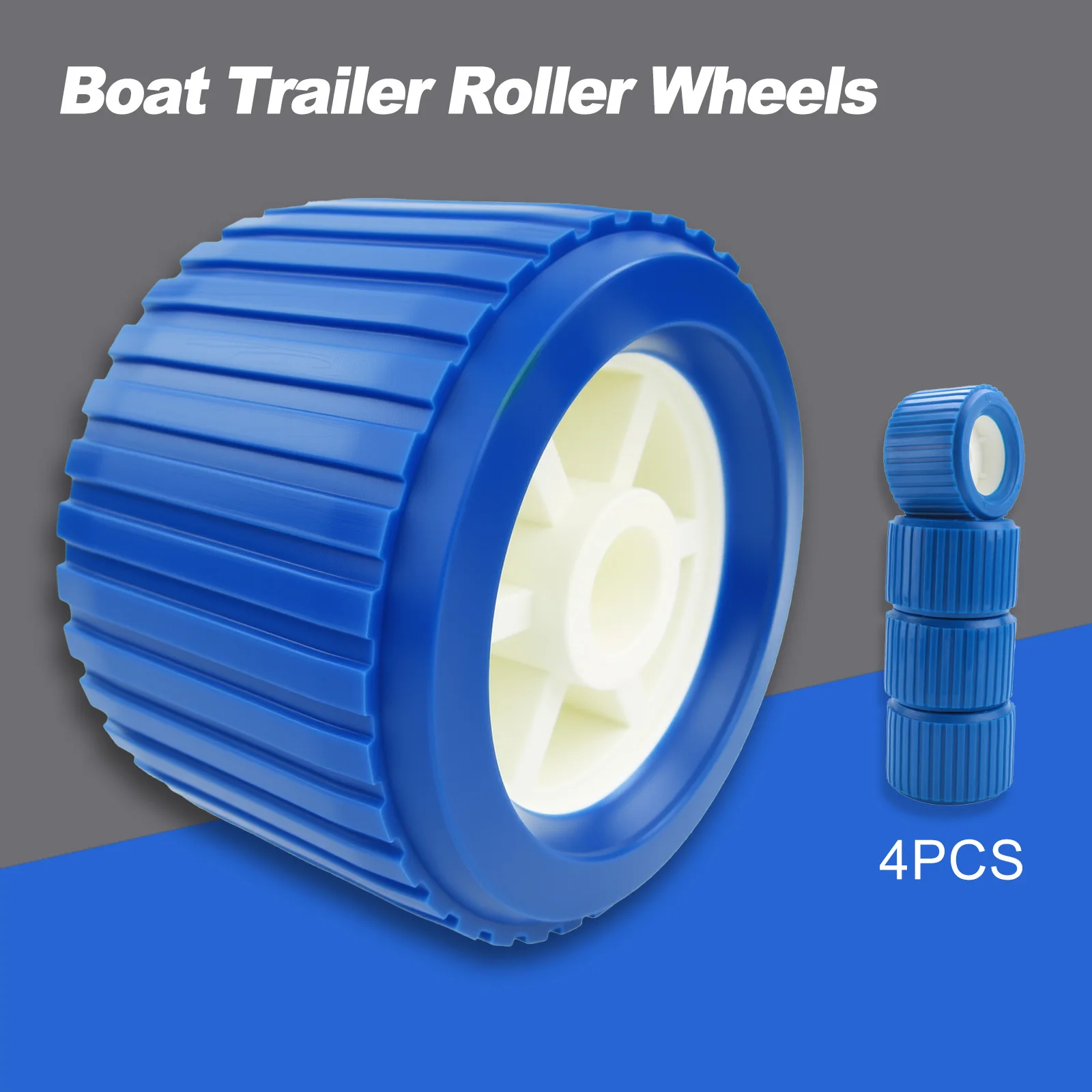 4 قطعة بكرات تمايل مضلعة بحرية 110 × 75 × 19 مللي متر لدعم مقطورة القارب وتحميل سلس #1