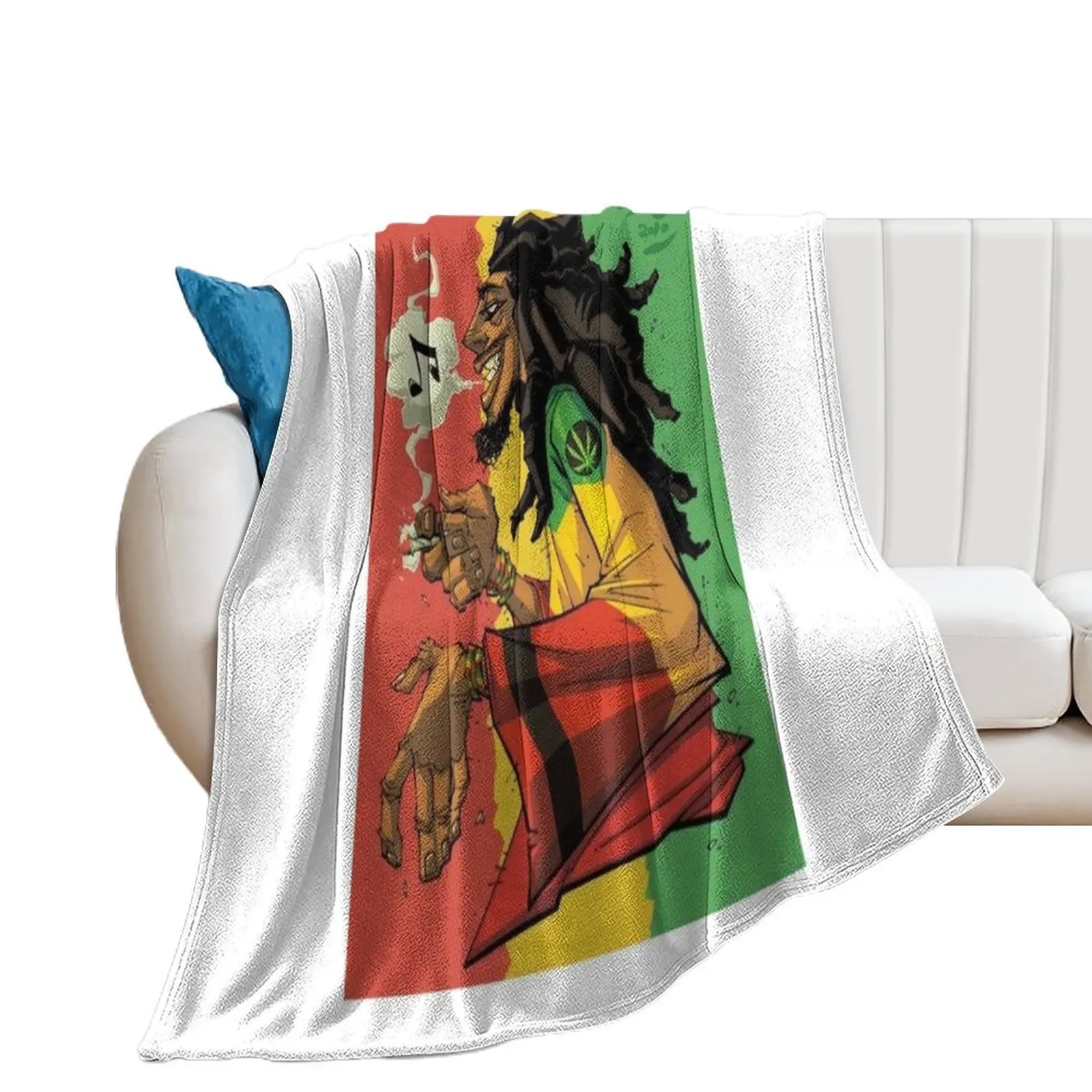 

Rasta God Throw Blanket Luxury Thicken Hairy Decorative Beds Furrys Blankets