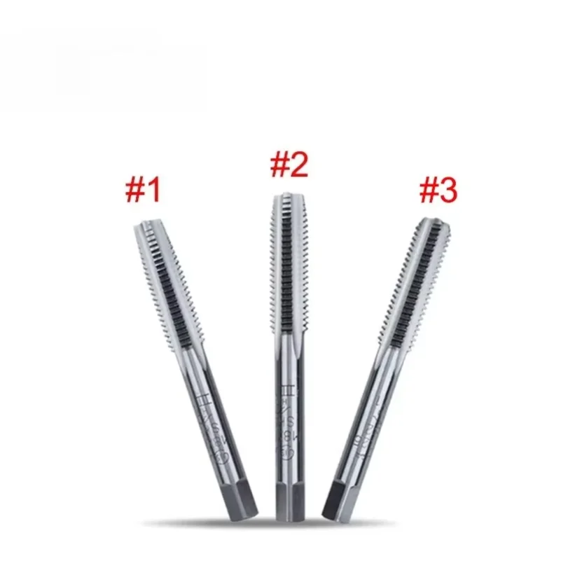 3PCS HSS M2~M30 Straight Fluted Screw Thread Tap Metric Plug Hand Taps Drill Bit Set Power Hand Tools