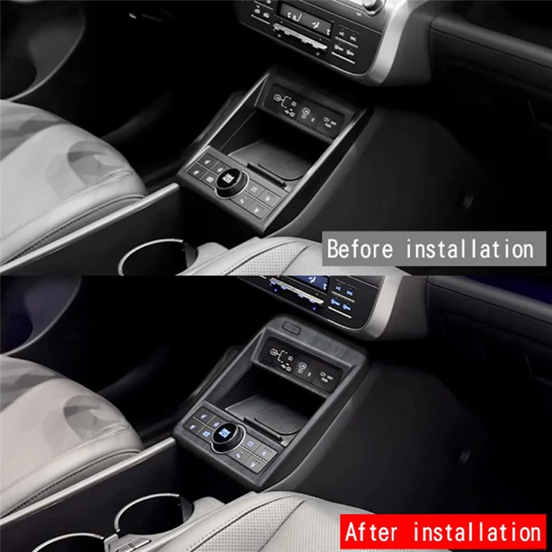 

Car Center Console Gear Panel Cover Trim For Hyundai KONA 2024+ Car Interior Parts Accessories Wood Grain-A28K