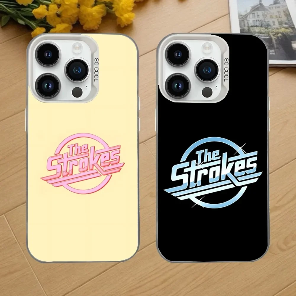 

Band The S-strokes Phone Case For iPhone 16,15,14,13,12,11,Mini,Pro,SE,MAX White Matte Shockproof Cover