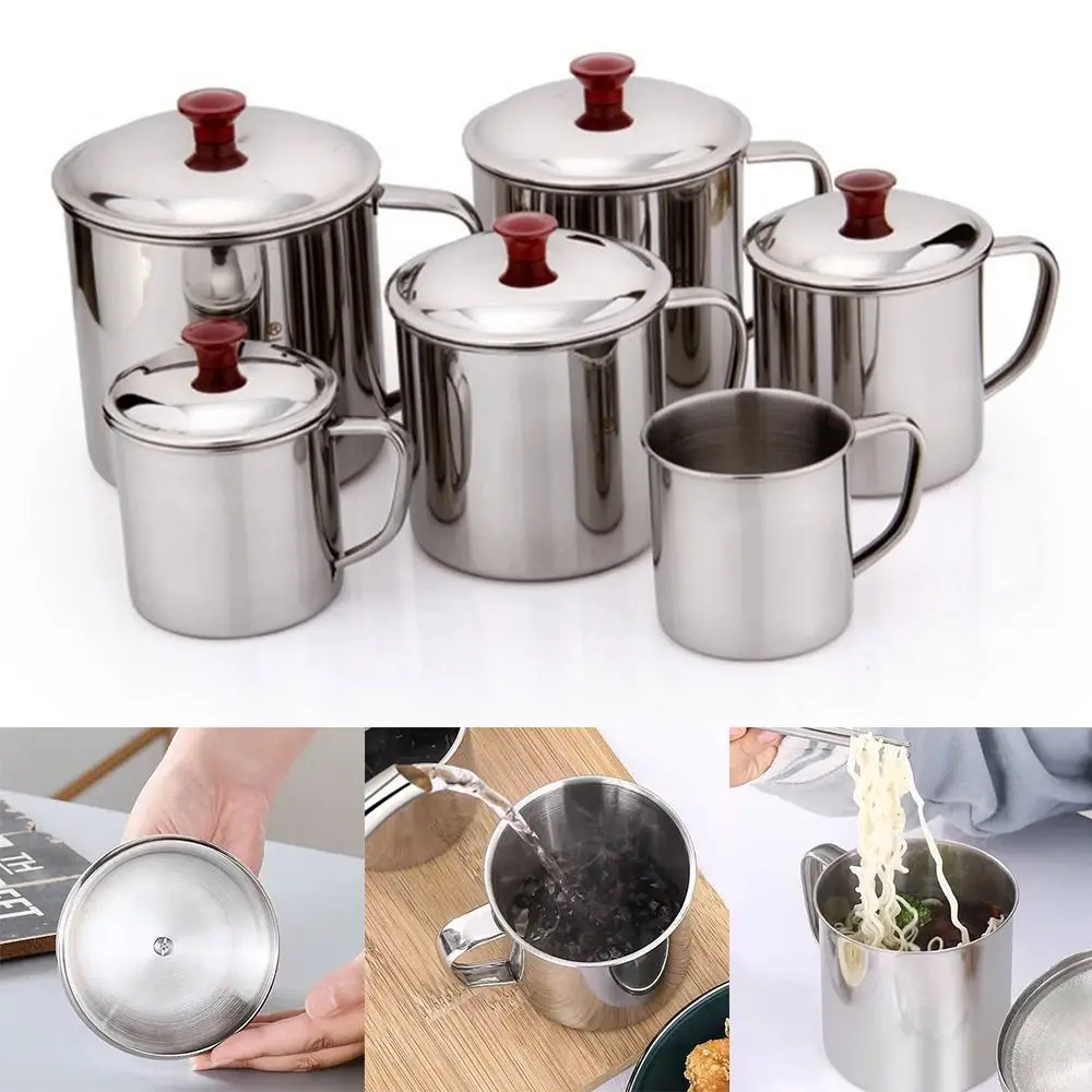 Tragbare Edelstahl Tee trinken Metall becher Pint Tasse Camping Kaffeetasse