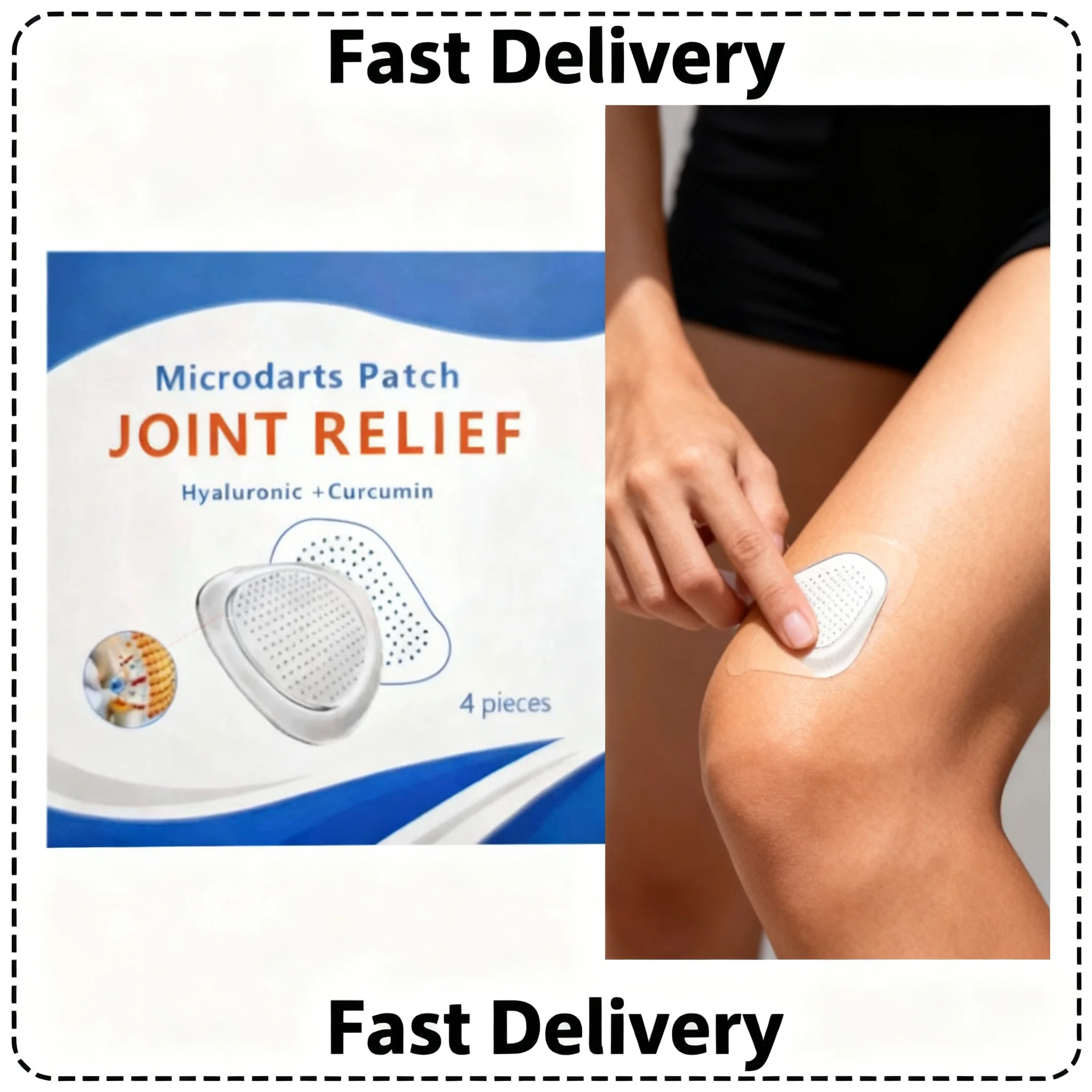 

4PCS/Box Microneedle Joint Relief Patch Natural Herbal Formula Comfort Waterproof Breathable Patch for Joint Discomfort Care