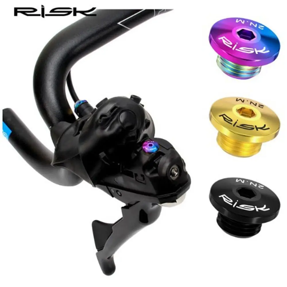 

2pcs Titanium Road Bike Screw 3 Colors Cycling Parts Bleed Bolts/Hose Screw Locking Screw