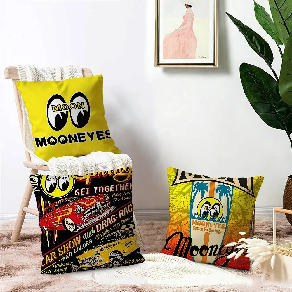 M-Mooneyes Print Office Cushion Pillowcase Car Cushion Cover45X45CM Lumbar Pillowcase Sofa Pillowcover