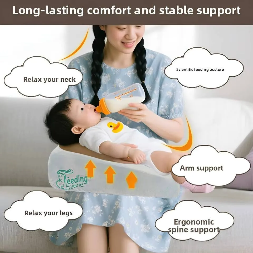 Ergonomic Memory Foam Nursing Pillow Breastfeeding Newborn Feeding Pillow Nursing Waist Support For Holding Baby Removable Cover