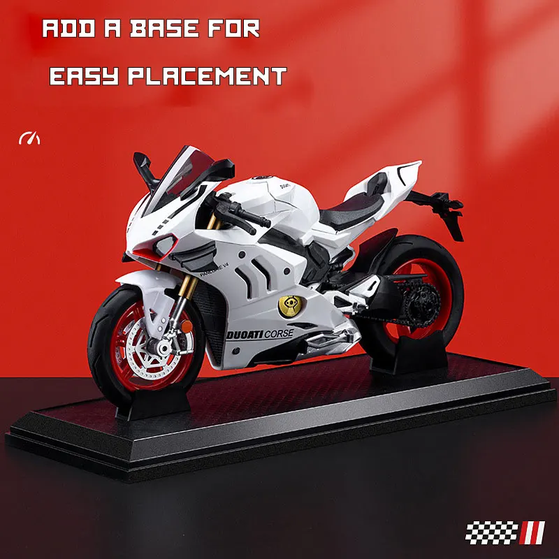 1:10 S1000RR Model Motorcycles Kawazaki NINJA H2R Toys Alloy Diecast Sound Light Shock Absorption Simulation Motorcycle Boy Gift