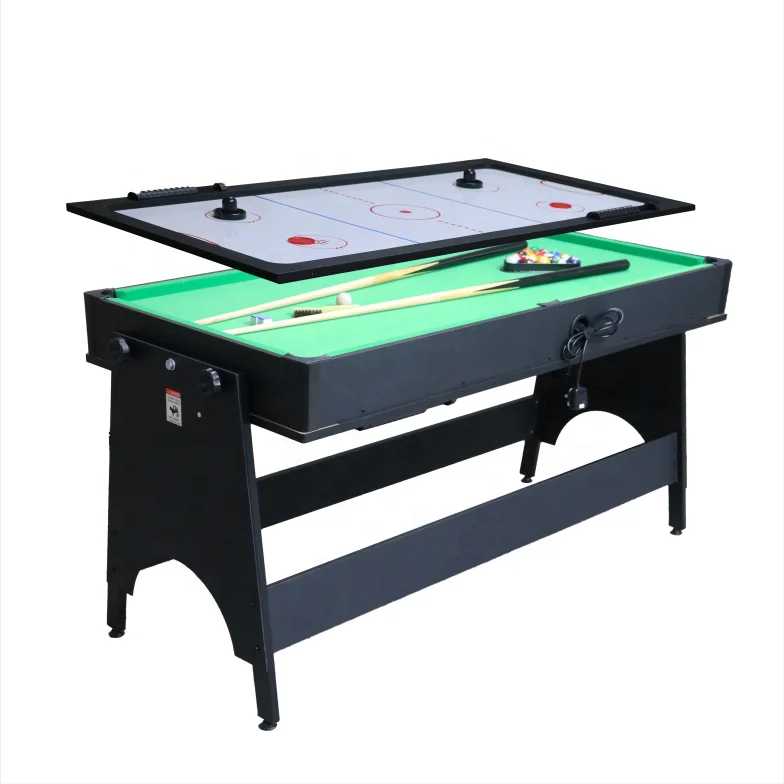 Custom Factory Custom Multi-Game Tables Play 2in1 Air Hockey Table with Pool Table Perfect for Family Game Room