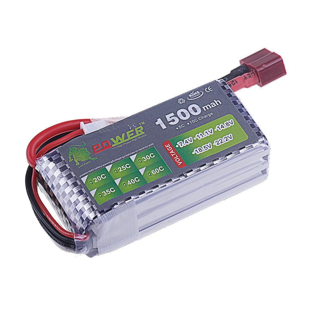 11.1V LiPo Battery 3S 1500mah 1800mAh 2200mah 2800mAh Deans T Connector XT60 For RC Racing Car Boat FPV Quadcopter Helicopter