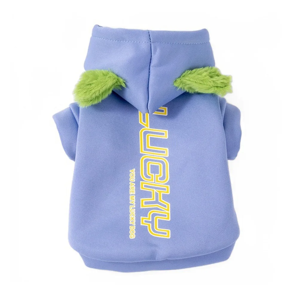 

Fashion Letter Print Dog Hooded Sweatshirt Warm Soft Dog Sweatshirt Clothes Adjustable Comfortable Pet Hoodie Winter