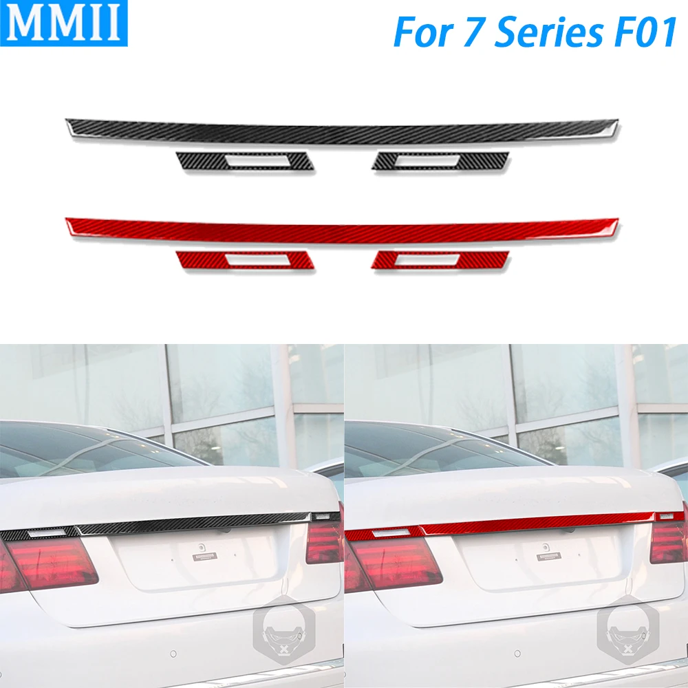 

For BMW 7 Series F01 2009-2014 Carbon Fiber Rear Trunk Door Panel Decorative Strips Car Decoration Styling Accessories Sticker