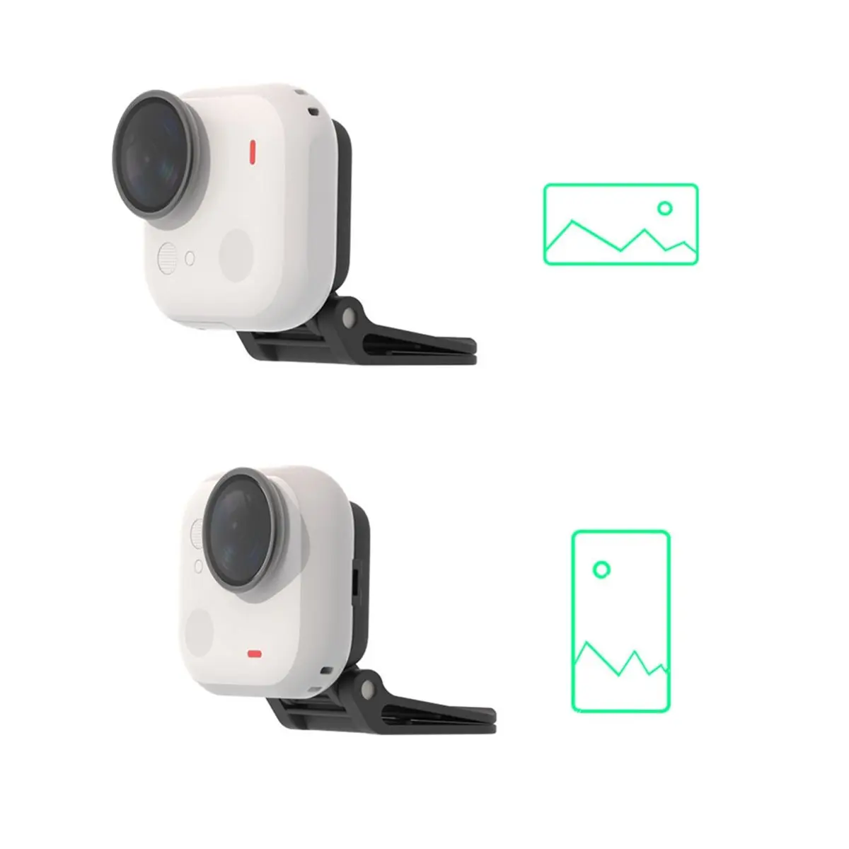 (DT37) For Insta360 Go Ultra Hat Clip Expansion Base with Magnetic Quick-Attach Mount Hands-Free Cap Clamp Support