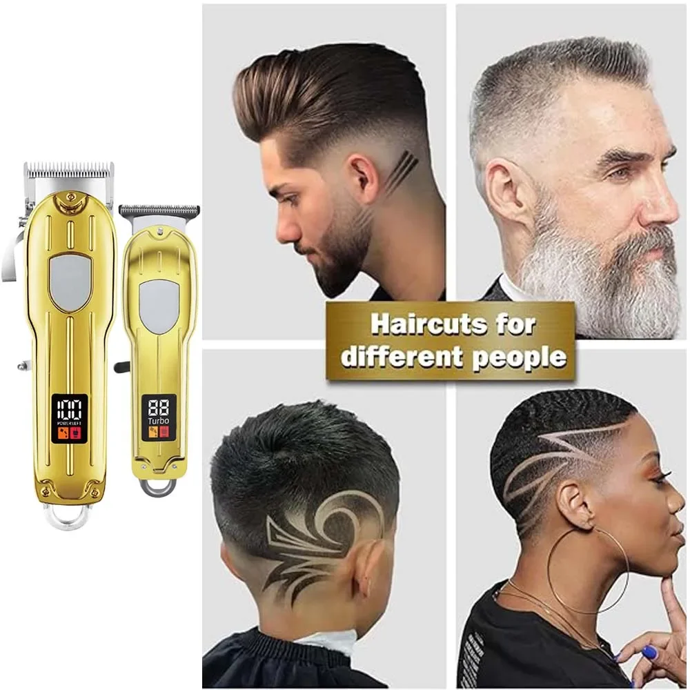 Professionelle Haarschneidemaschine, Friseur-Set mit Trimmer, Kabellose Haarschneidemaschine für Haarschnitt-Kit, Haarschneidemaschine für Männer – Detail 6