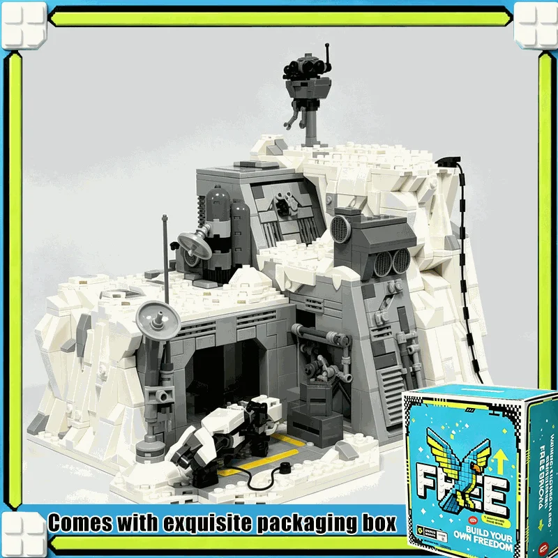 1605PCS MOC Galaxy Ice Fortress Base Landing Pad Model Custom Puzzle DIY Creative Assembly Blocks Toy Gift Collection Display