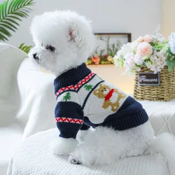 1PC pet clothing dog spring and autumn set of forest bear sweater suitable for small and medium -sized dogs