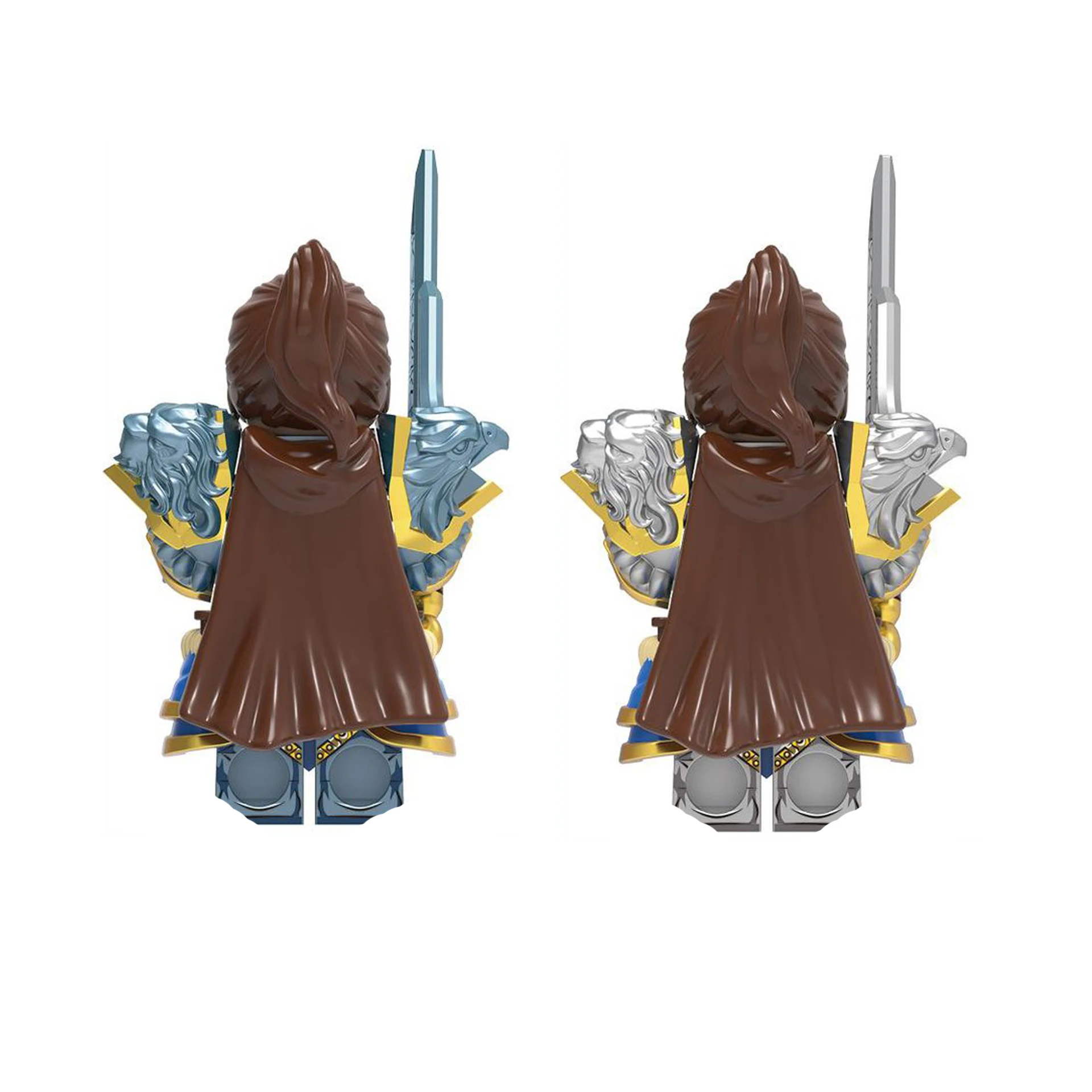 

WC3 Varian Wrynn King MOC Строительные блоки Человеческий герой Нежная модель Кирпичи Игрушки, совместимые с LEGO