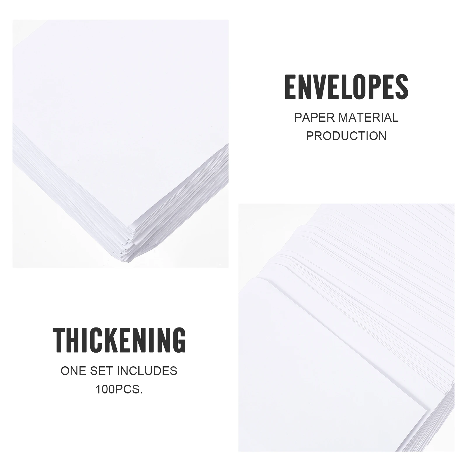 

100 Pcs White Thick Paper Envelopes Blank Secure Bags for Cash Bills Documents Office Home School Storage ganizer for Receipts