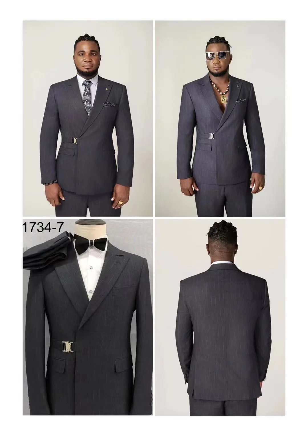 Traje a cuadros de moda para hombre, Blazer de doble botonadura, pantalones, conjunto de 2 piezas, traje de negocios de lujo para graduación y boda,