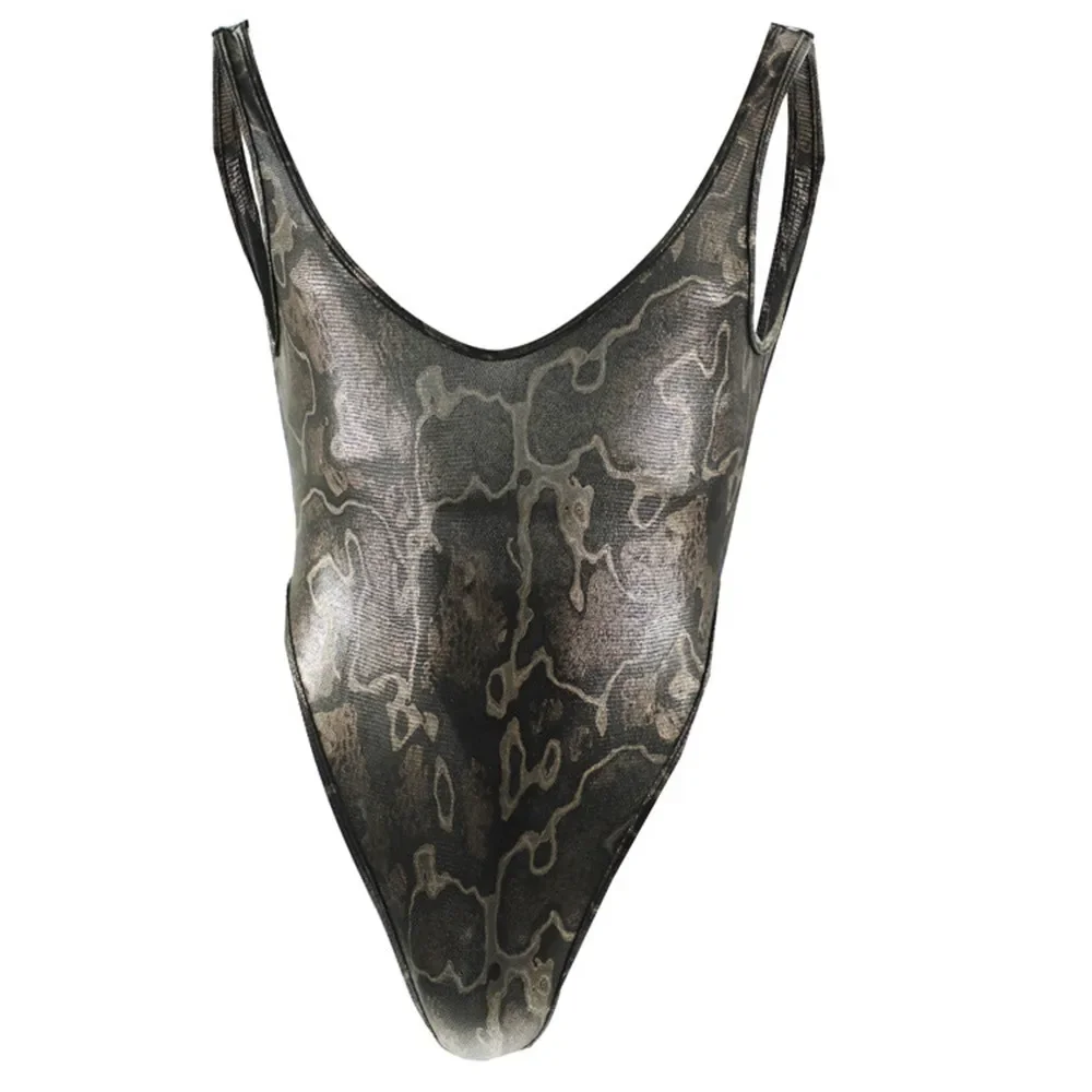 Men's Sleeveless Backless Jumpsuits One-piece Undershirts Lingerie Teddies Mankini Thongs Leotards Sexy Male Underwear Bodysuits
