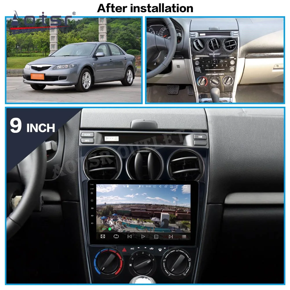 Autoradio Radio Android 11 Car For Mazda 6 2004 2005 2006 2007 2008 2009 2010 2011 2012 2013 2014 2015 GPS Navi Player Head Unit