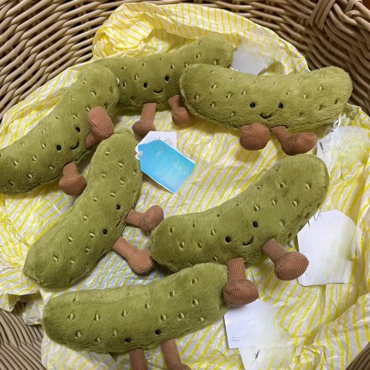 子供のためのユーモラスなピクルスぬいぐるみ,ナマコのペンダント,クリエイティブな野菜のおもちゃ,超かわいい,子供のためのギフト,ジェリーキャット