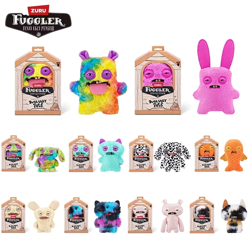 

Fuggler Butt Ugly Monster Teeth Pets Series Plush Toys Mr Buttons Golden Retriever Fugg Stuffed Animal Fuggs Peluche Dolls 23CM