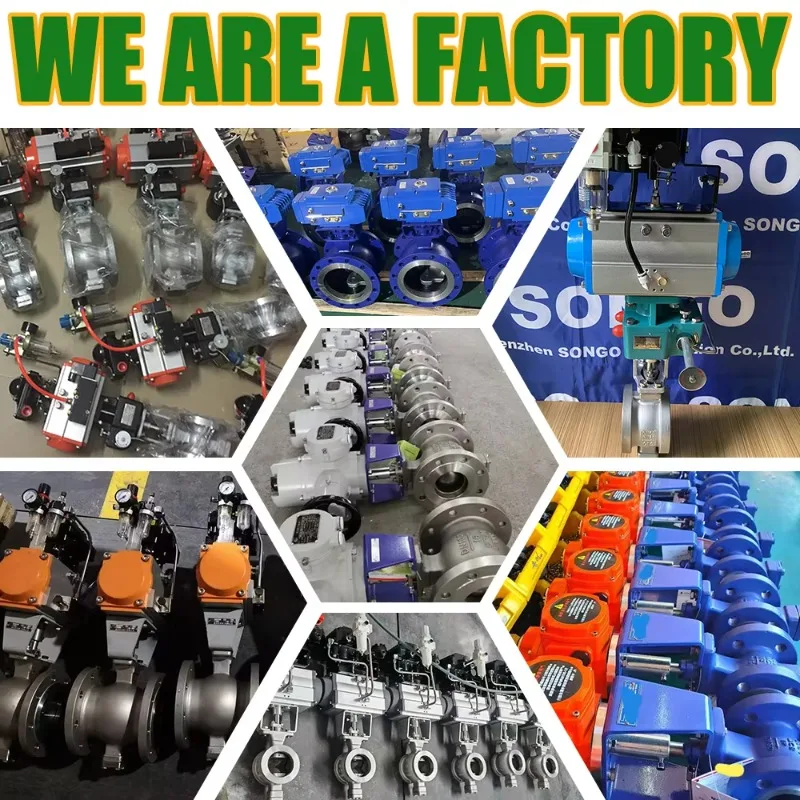 DN65 304 2 طريقة بمحركات الفولاذ المقاوم للصدأ رقاقة الصلب الزهر V نوع الجزء الكرة صمام مع المحرك الهوائي الكهربائي