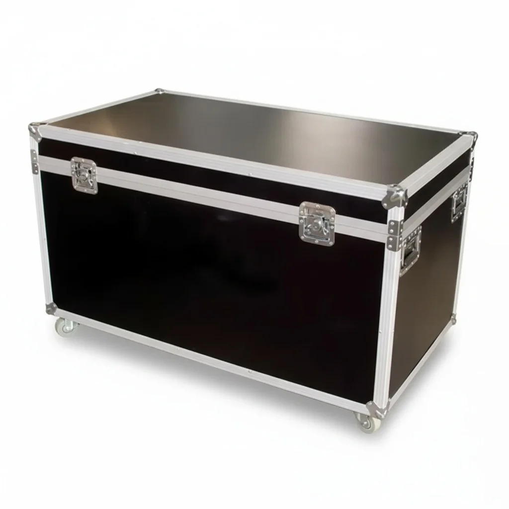 ATA Flight Case, Aluminum Hard Travel Case fit for 2x QSC KLA12 Monitor Speaker, Heavy Duty Monitor Speaker Flight Case