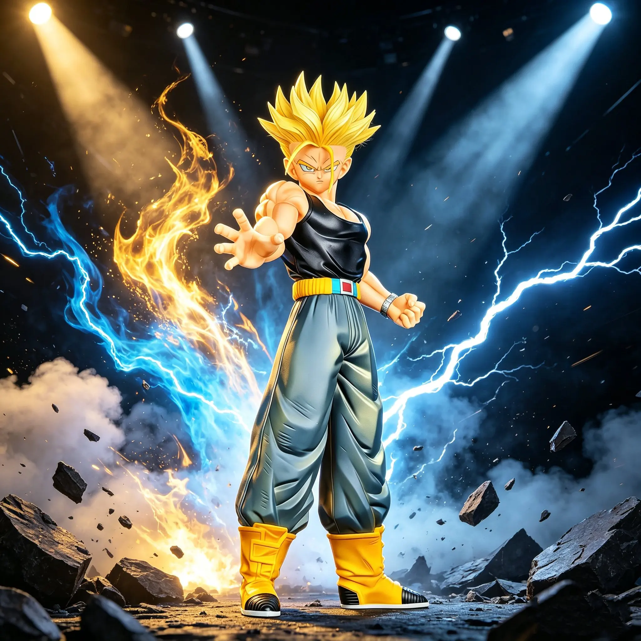 29cm/11.42inch Anime Dragon Ball Z Trunks Figure Future Trunks Super Saiyan Action Figures Collection Mode Toys Gifts