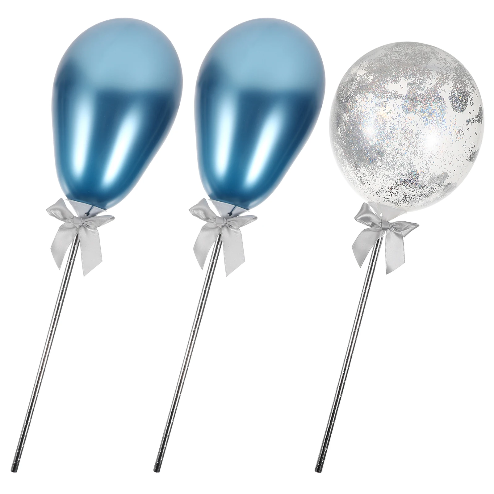 

1 set Birthday Bright Cupcake Toppers Long Balloon Topper Lasting Party Wedding Cake Balloon Cake Ornament Decorations