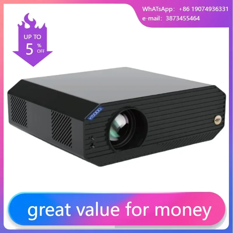 

Проектор высокой яркости K5000 с разрешением 1080P, ЖК-источником света, автоматической электрической фокусировкой, умный видеопроектор