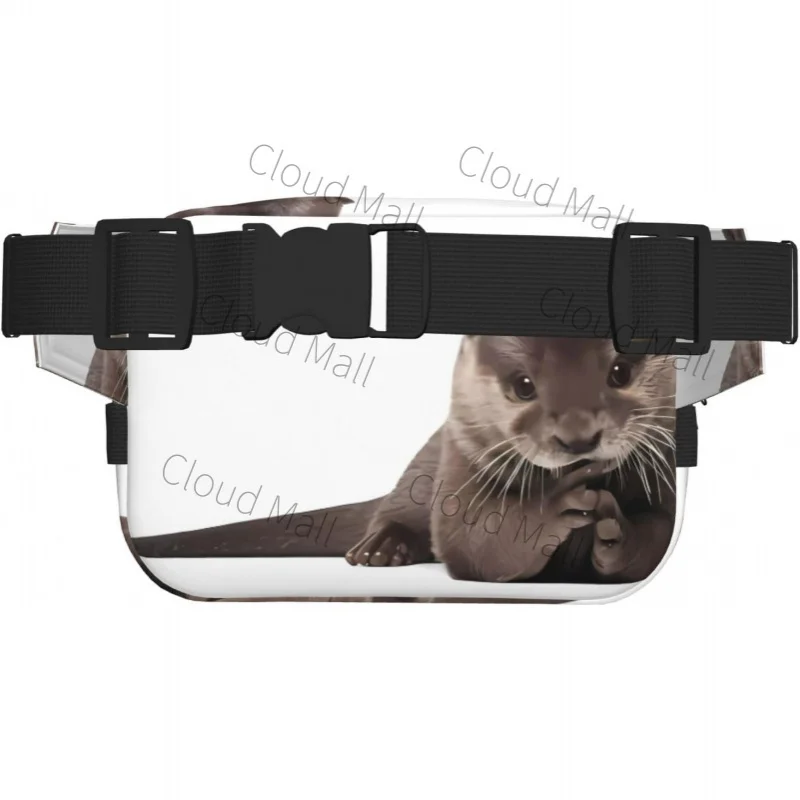 Dwuwarstwowy pasek do torby na talię Cute Otter Square - Torebka unisex Everywhere Fanny Pack z regulowanym paskiem, do biegania, podróży