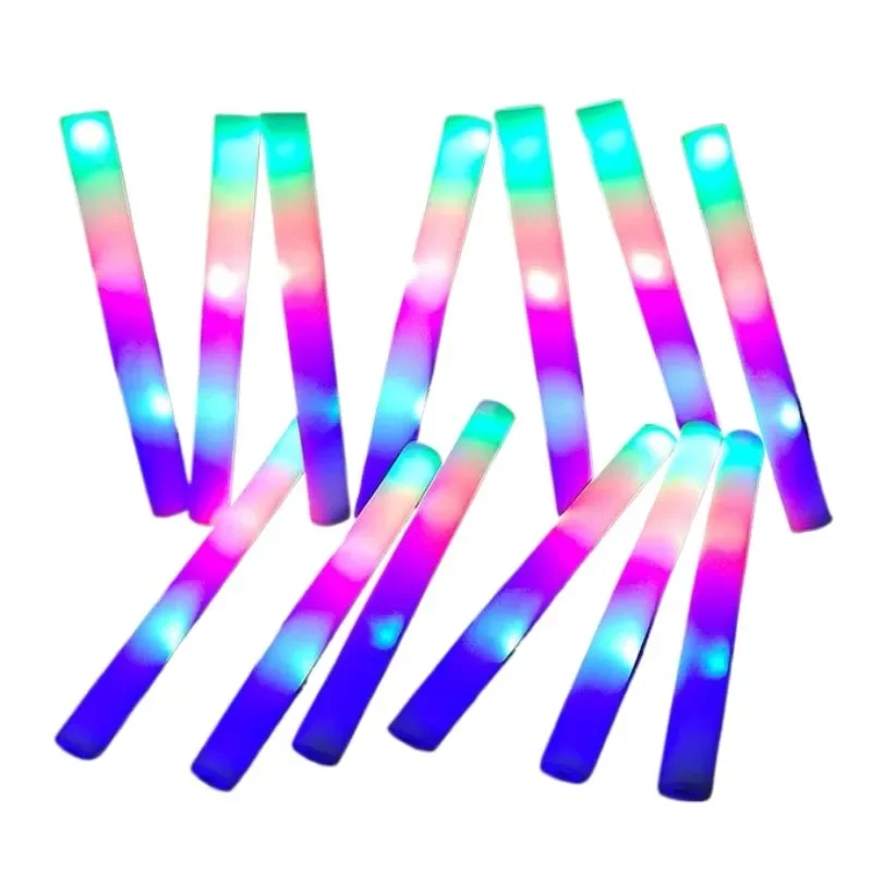 

120PCS LED Foam Glow Sticks Glow in Dark Party Supplies with 3 Flashing Modes Bulk Glow Stick for Party Decorations