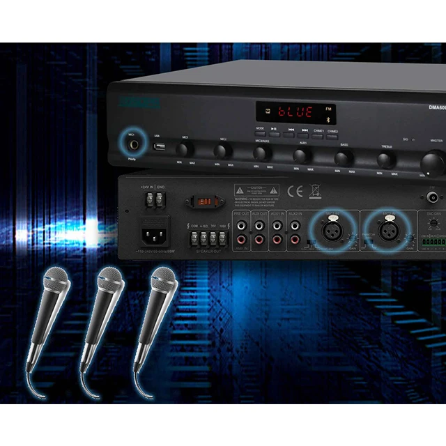 70v 100v 60w 120w 250w 350w 500w 650w 3 Mic 2 Aux 2 EMC FM Digital USB Mixer au,dio Amplifier