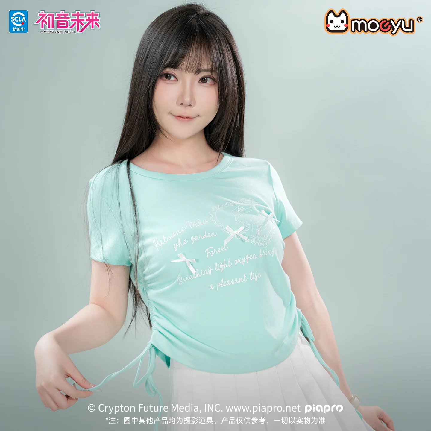 オリジナル-moeyu-女性-tシャツ初音ミクコスプレ-tシャツガール半袖カジュアル-tシャツ夏のファッションアニメ-vocaloid-衣装