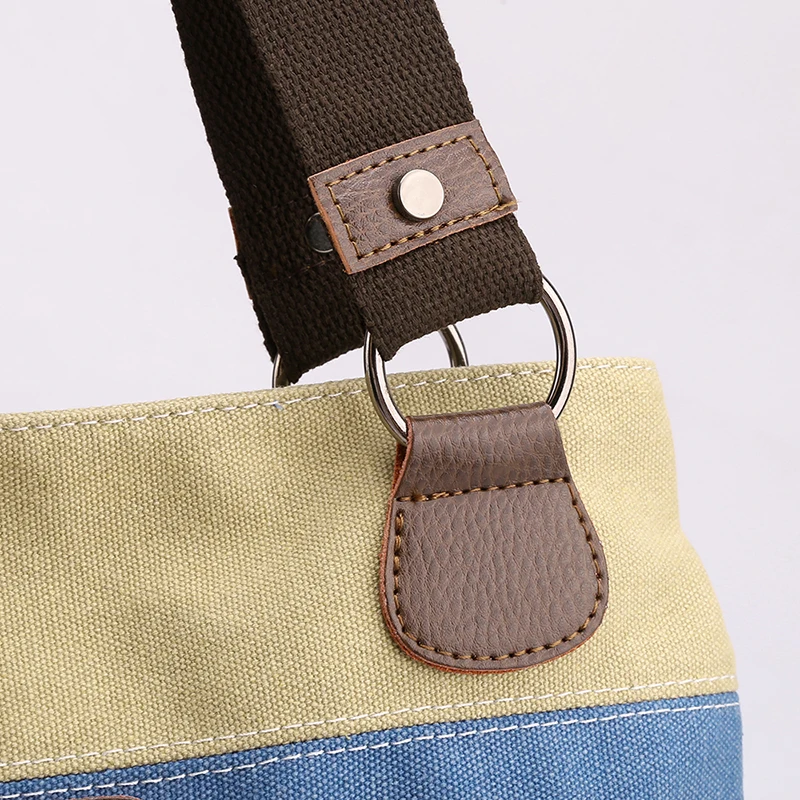 High Quality Women Shoulder Bag Female patchwork Top-Handle Bags Vintage Striped Canvas Bag Ladies Tote Bag Handbags