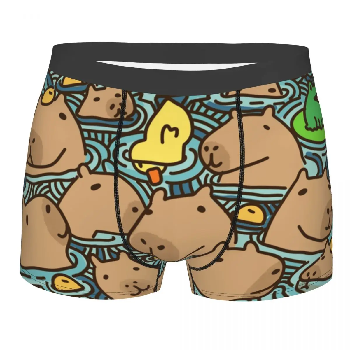 Custom Male Cool A Pond Full Of Capybara Underwear Boxer Briefs Men Soft Shorts Underpants