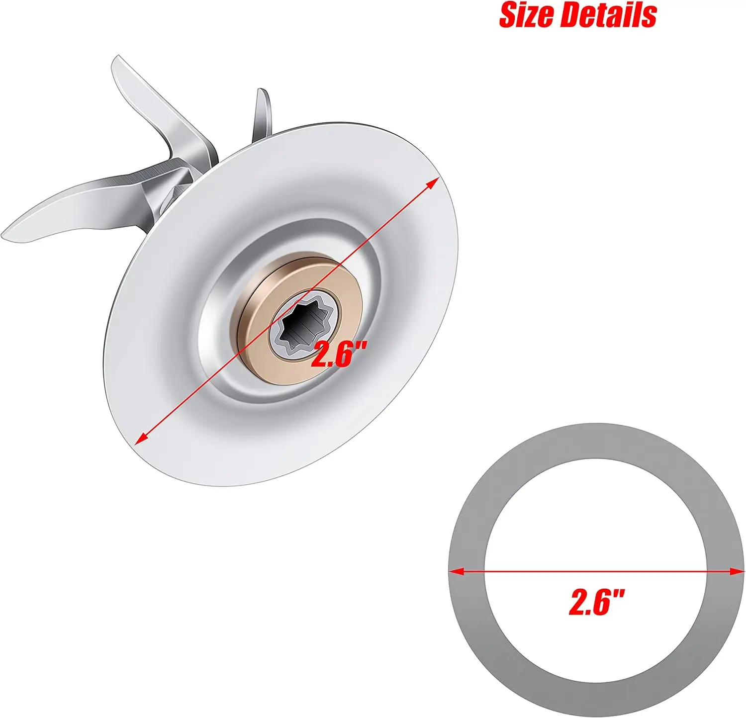 Blades for Oster 6 Leaf Juicer Mixers Knife Blender Blade