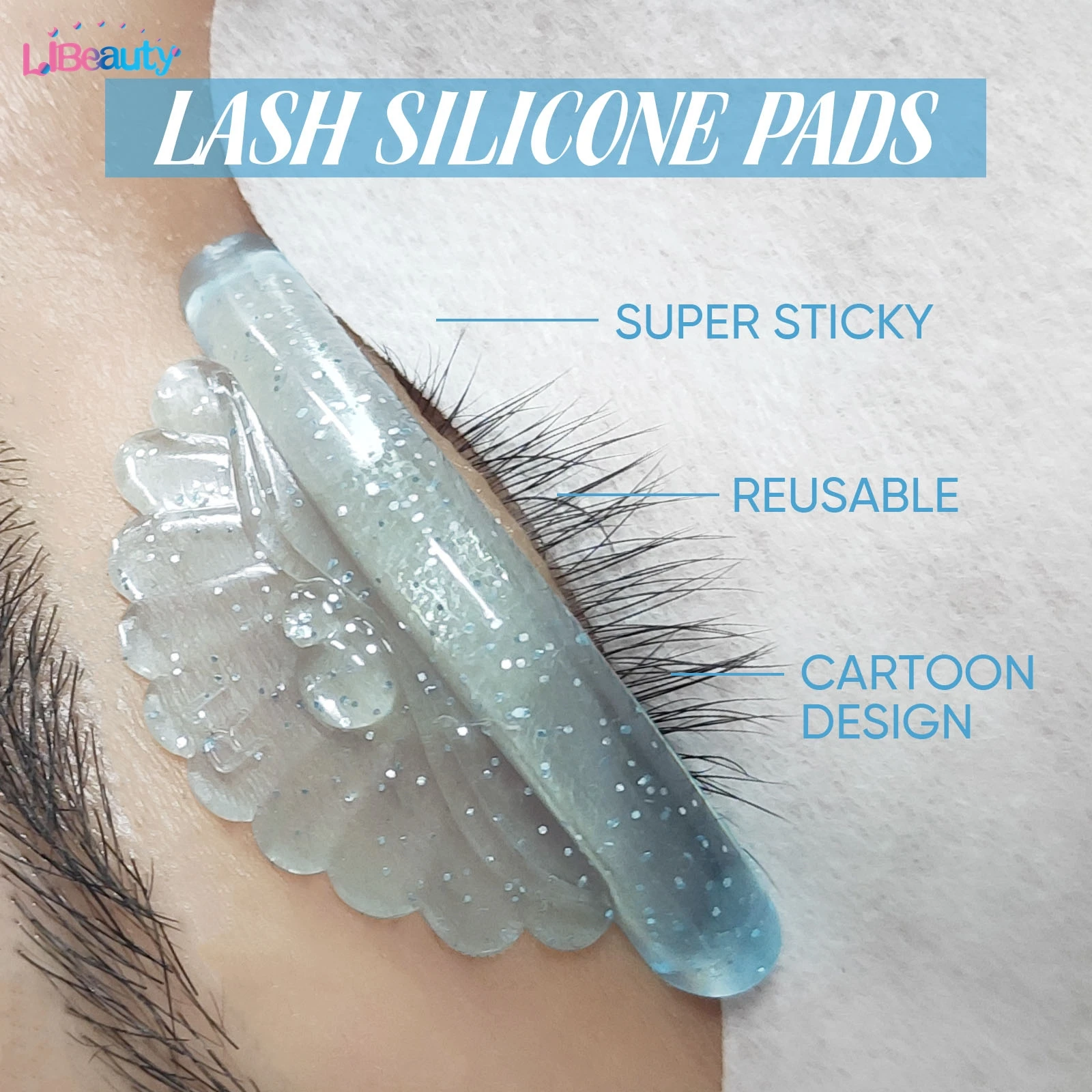 

Libeauty 5 Pair C Curl Glue Free Silicone Eyelash Perm Pad Sticky Lash Lift Shield 3D Eyelash Curler Accessories Applicator Tool