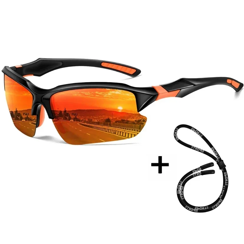 Gafas de sol polarizadas deportivas para hombre, lentes ligeras para ciclismo, correr, pesca, UV400, para exteriores, 2024