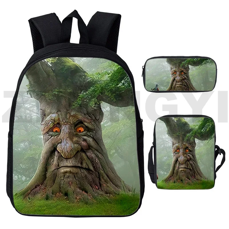 Funny Game Wise Mystical Tree 3D Print Backpacks Fashion Women Backpack 3 Pcs/Set Canvas School Backpack for College Students