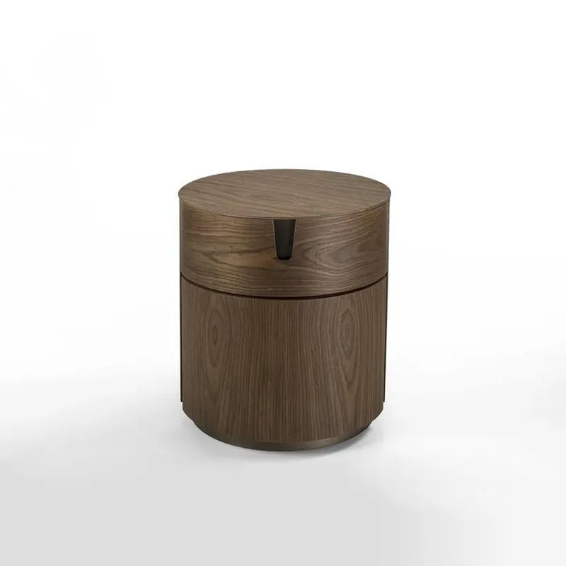 

High-end, solid wood, bedside table, minimalist, walnut, bedside table, marble