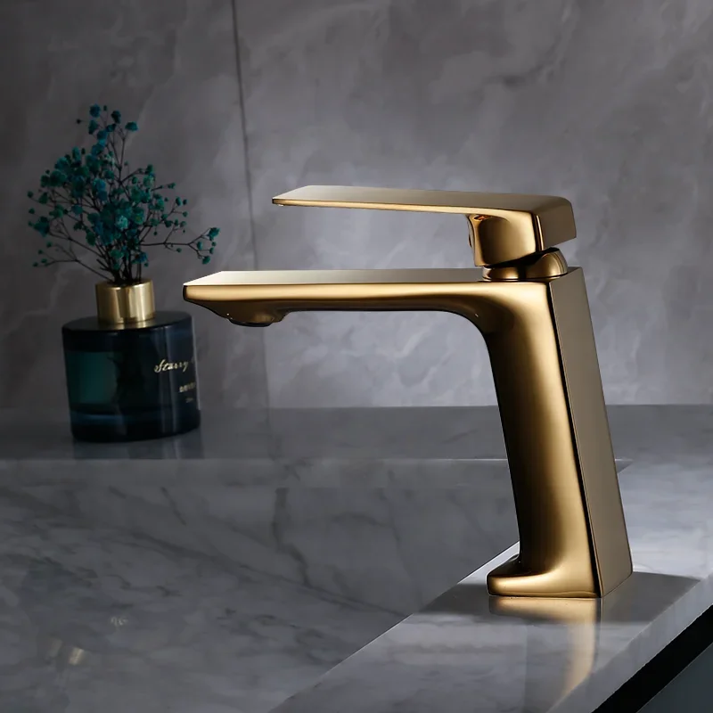 Brass Hot & Cold Basin Faucet, Anti-Scald Lavabo Tap, Rust-Resistant Sink Faucet Water Spout,  Premium Bathroom Taps