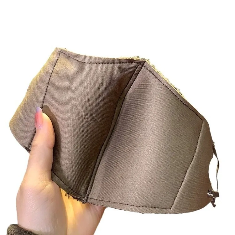 롤러 벨벳 여성 겨울 따뜻한 마스크 ​​방풍 부드러운 두꺼운 3D 입체 마스크 ​​따뜻함 도구 조절 가능